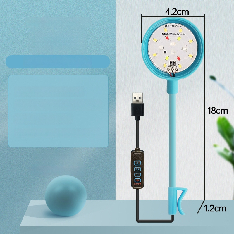 Klip svetlo pre akvárium - LED, USB napájanie, 3W, 70 g, osvetlenie pre rastliny v akváriu