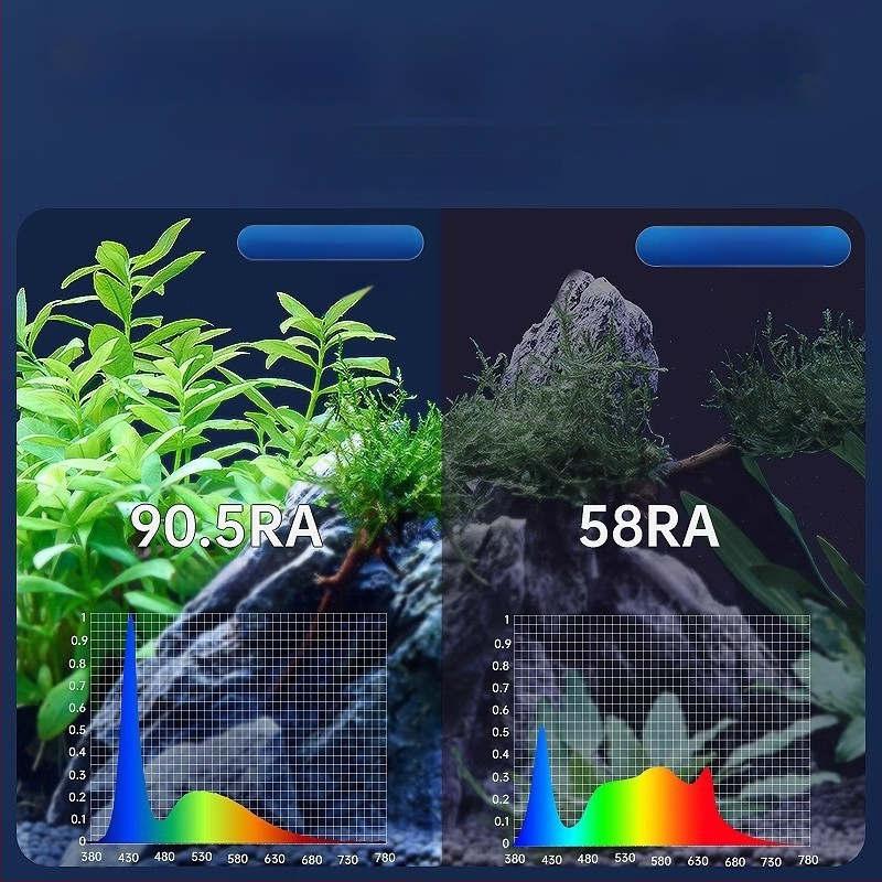 LED lampa pre akvárium, hliníková zliatina, 5W, vodotesná, plné spektrum, teleskopický držiak lampy