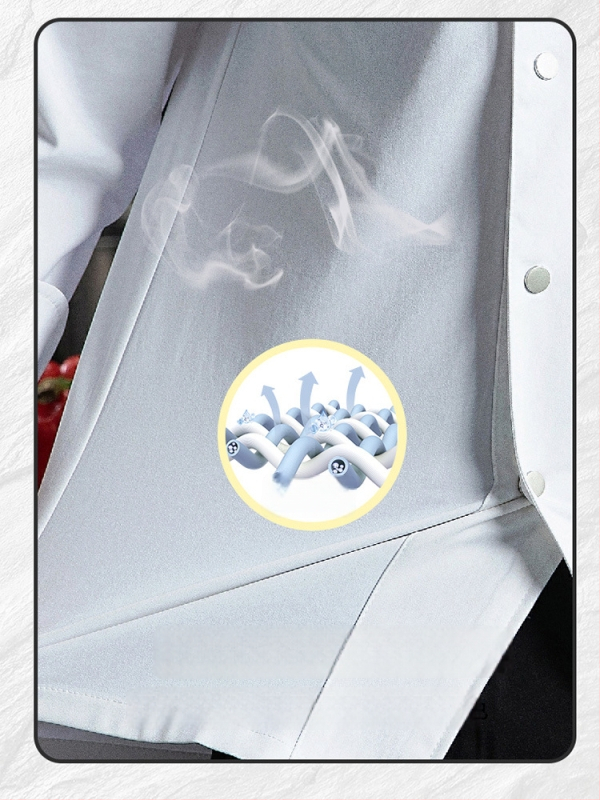 Elastické bavlnené šéfkuchárske pracovné oblečenie s dlhým rukávom, jesenná-zimná sezóna, pre catering/restaurácie