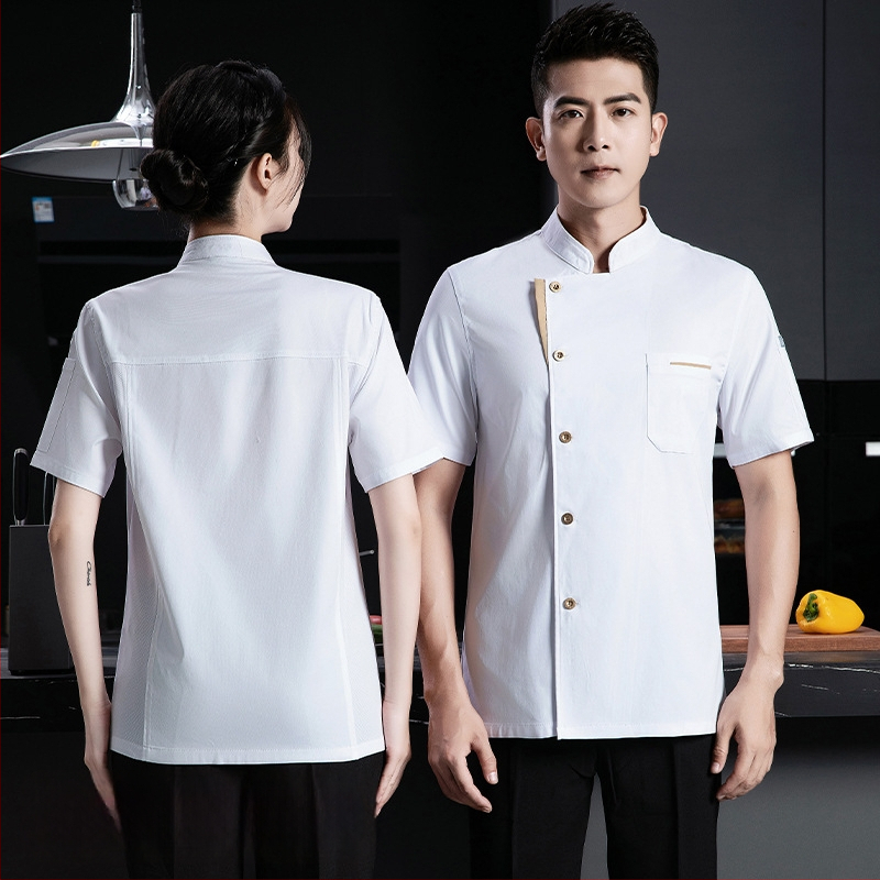 Elastické bavlnené šéfkuchárske pracovné oblečenie s dlhým rukávom, jesenná-zimná sezóna, pre catering/restaurácie