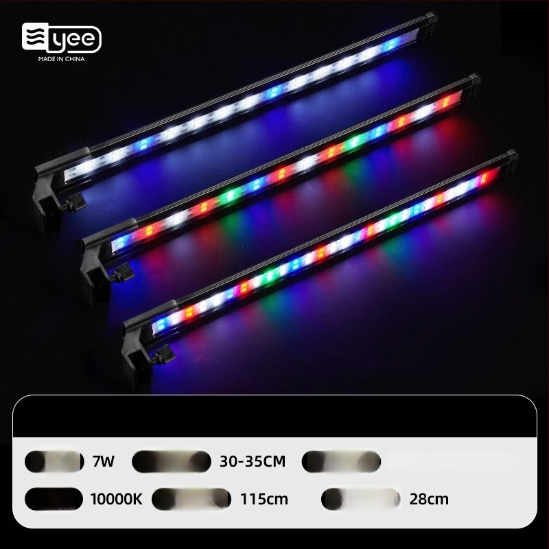 Yee lampa pre akvárium s plným spektrom, klipsové uchytenie, pre rastlinné akváriá, 5W/7W/10W, 300 g