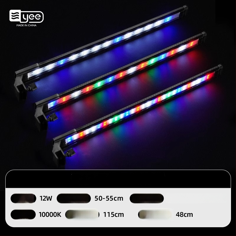 Yee lampa pre akvárium s plným spektrom, klipsové uchytenie, pre rastlinné akváriá, 5W/7W/10W, 300 g