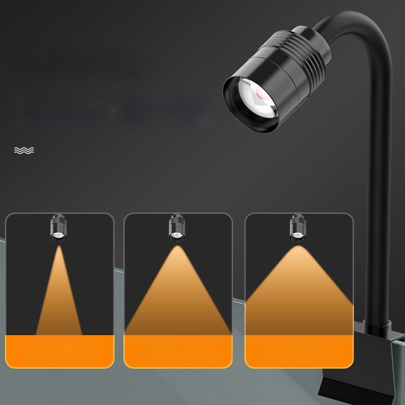 Parker USB mini klipové svetlo pre akvárium, 5W, plastové telo, 102 g