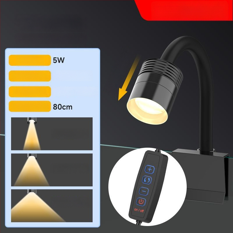 Parker USB mini klipové svetlo pre akvárium, 5W, plastové telo, 102 g