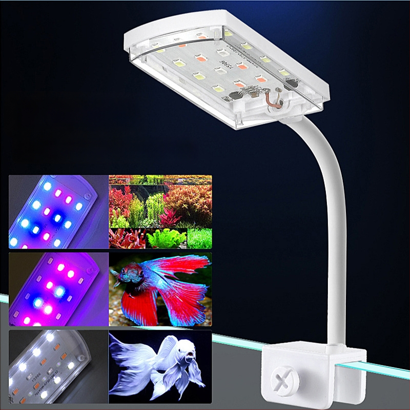 Dvojhlavá klipová lampa pre akvárium — plast, 6W, 200 g, Spring Dragon