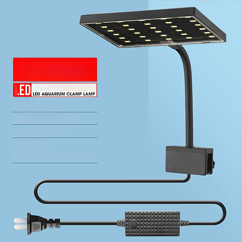 Dvojhlavá klipová lampa pre akvárium — plast, 6W, 200 g, Spring Dragon