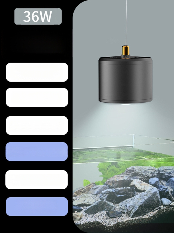 LED akváriová lampa pre vodné rastliny – plný rozsah spektra, vodeodolná, kontrola rias, mikro krajinné osvetlenie; 15,6 W, hliníková zliatina, značka Crazy aquatic plants