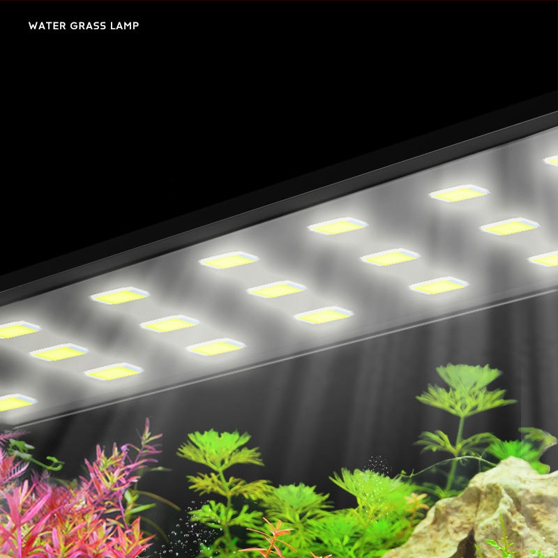 LED akváriová lampa pre vodné rastliny – plný rozsah spektra, vodeodolná, kontrola rias, mikro krajinné osvetlenie; 15,6 W, hliníková zliatina, značka Crazy aquatic plants
