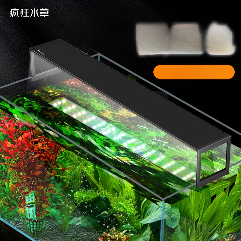 LED akváriová lampa pre vodné rastliny – plný rozsah spektra, vodeodolná, kontrola rias, mikro krajinné osvetlenie; 15,6 W, hliníková zliatina, značka Crazy aquatic plants