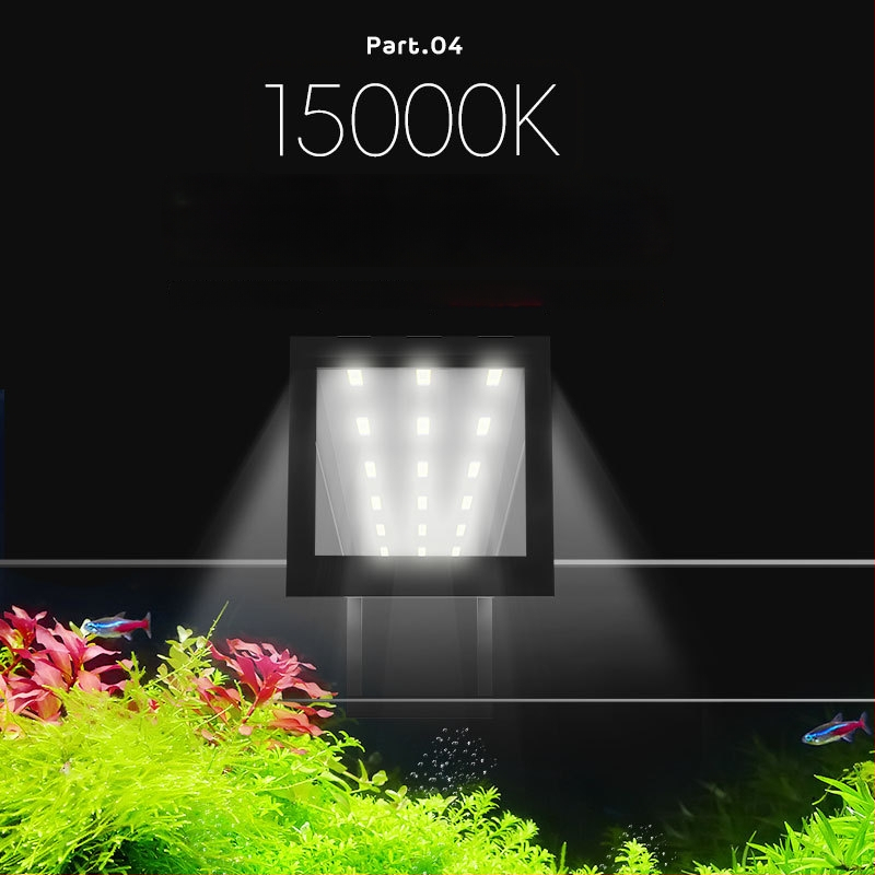 LED akváriová lampa pre vodné rastliny – plný rozsah spektra, vodeodolná, kontrola rias, mikro krajinné osvetlenie; 15,6 W, hliníková zliatina, značka Crazy aquatic plants