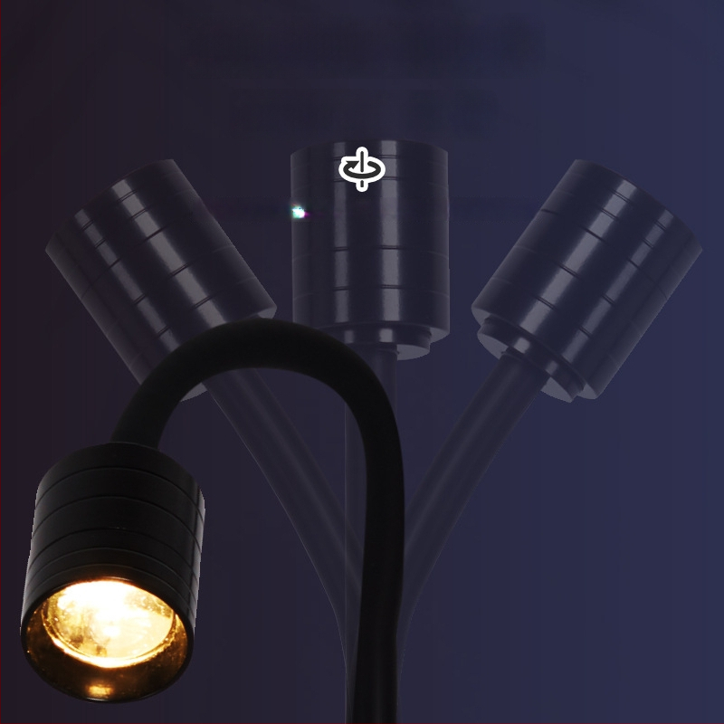 Quanlong akváriové klip LED svetlo – kovové telo, LED osvetlenie, 3W, 1 kg