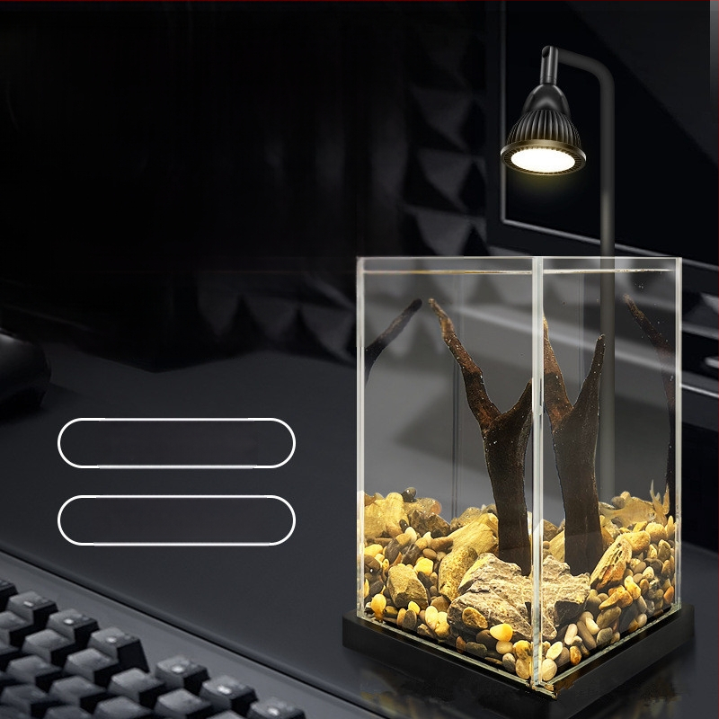 LED osvetlenie akvária – stolný reflektor so základňou, pre vodné rastliny a mach, značka Yikoda