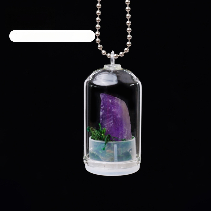 Krištáľová fľaštička na prianie — mini krajinkový dekor, Runyangshi, geometrický štýl, PP vrecko balenie, moderný minimalistický štýl