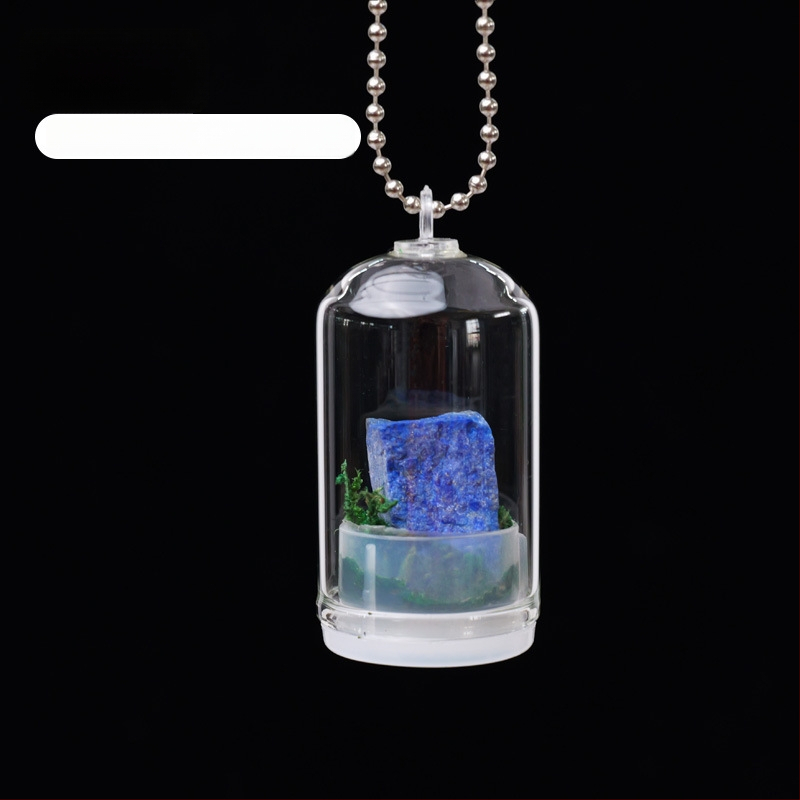 Krištáľová fľaštička na prianie — mini krajinkový dekor, Runyangshi, geometrický štýl, PP vrecko balenie, moderný minimalistický štýl