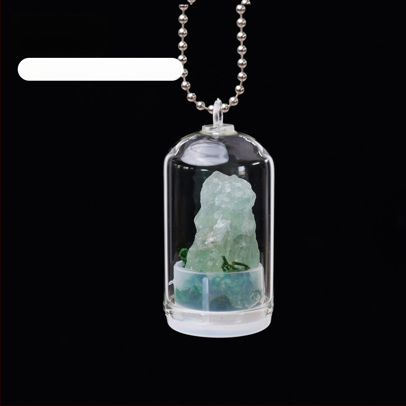 Krištáľová fľaštička na prianie — mini krajinkový dekor, Runyangshi, geometrický štýl, PP vrecko balenie, moderný minimalistický štýl