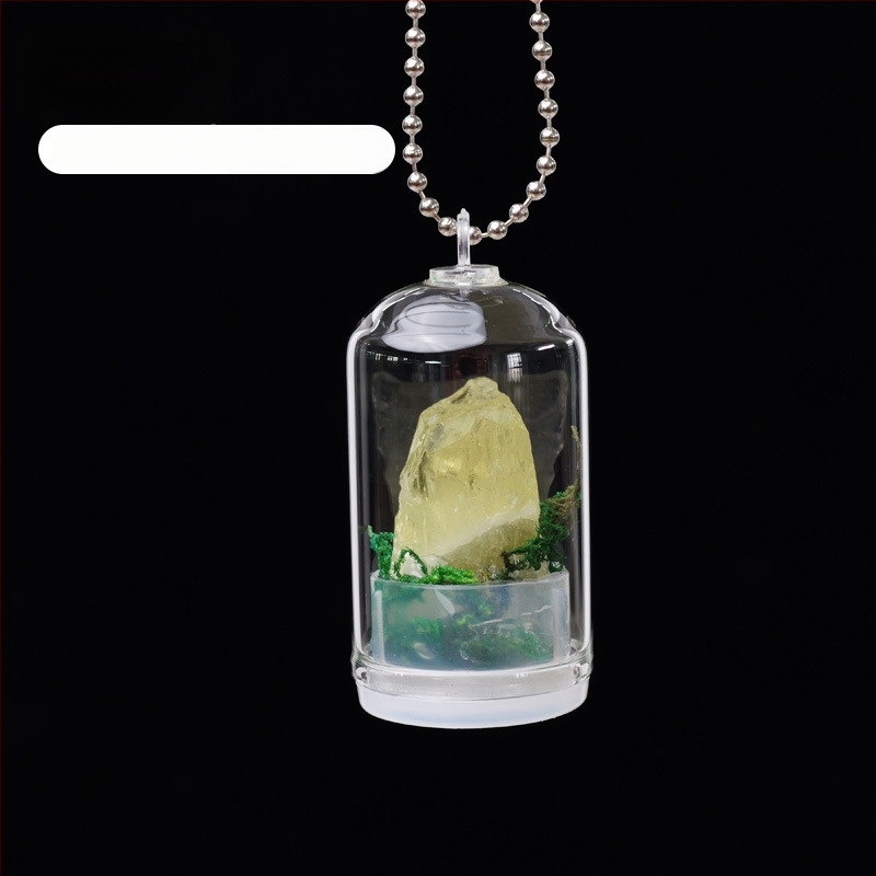 Krištáľová fľaštička na prianie — mini krajinkový dekor, Runyangshi, geometrický štýl, PP vrecko balenie, moderný minimalistický štýl