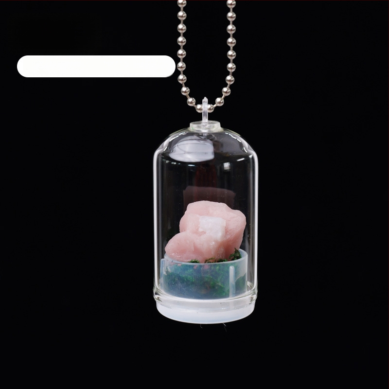 Krištáľová fľaštička na prianie — mini krajinkový dekor, Runyangshi, geometrický štýl, PP vrecko balenie, moderný minimalistický štýl