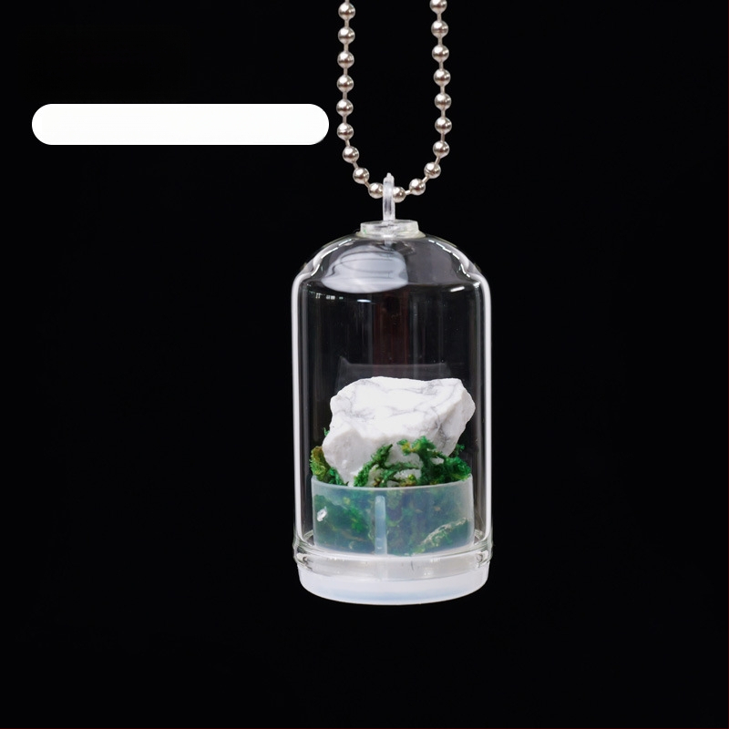 Krištáľová fľaštička na prianie — mini krajinkový dekor, Runyangshi, geometrický štýl, PP vrecko balenie, moderný minimalistický štýl