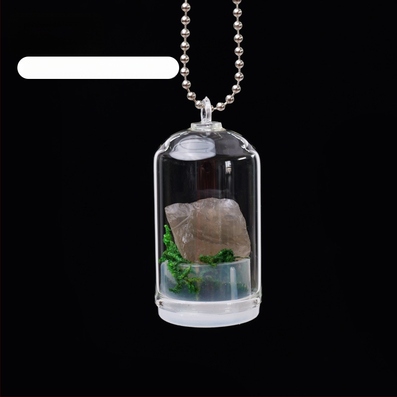 Krištáľová fľaštička na prianie — mini krajinkový dekor, Runyangshi, geometrický štýl, PP vrecko balenie, moderný minimalistický štýl