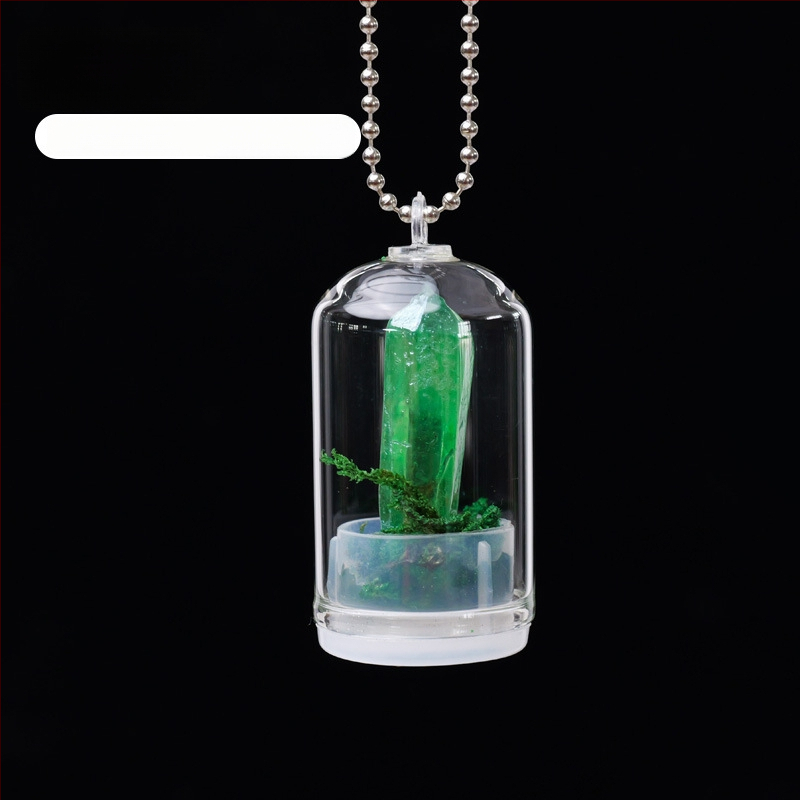 Krištáľová fľaštička na prianie — mini krajinkový dekor, Runyangshi, geometrický štýl, PP vrecko balenie, moderný minimalistický štýl