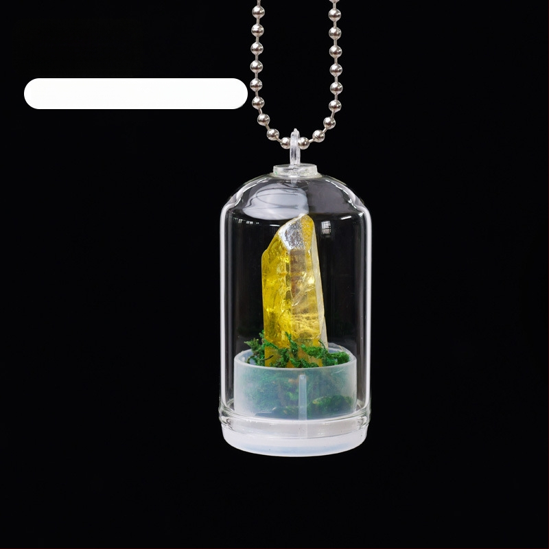 Krištáľová fľaštička na prianie — mini krajinkový dekor, Runyangshi, geometrický štýl, PP vrecko balenie, moderný minimalistický štýl