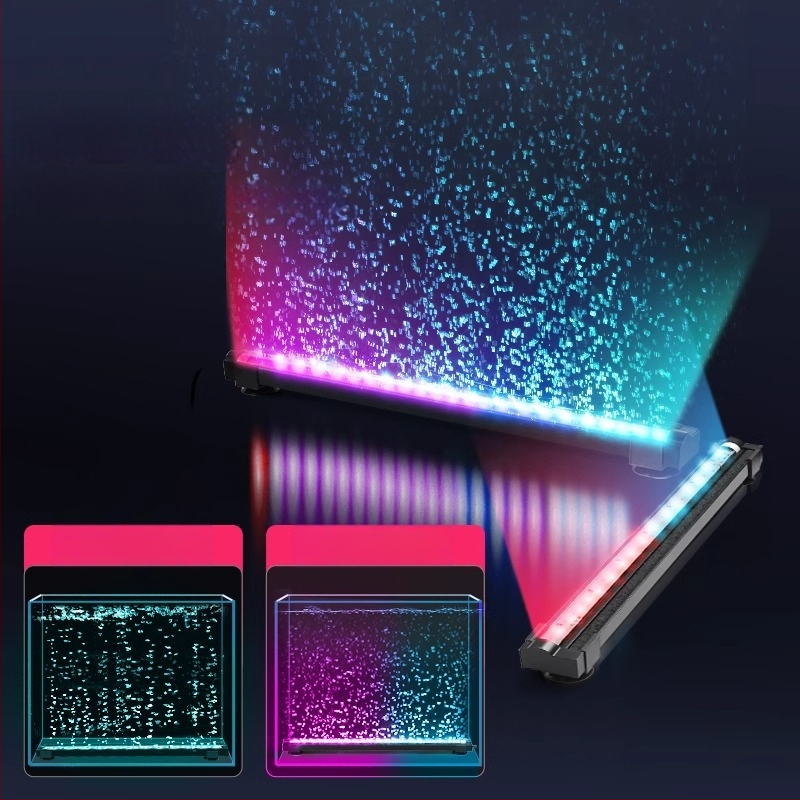 Akvariumo LED burbulų šviesa su gradientiniu apšvietimu, deguonies tiekimu ir kraštovaizdžio apšvietimu – 1–6W, 300 g, Autonomous OEM