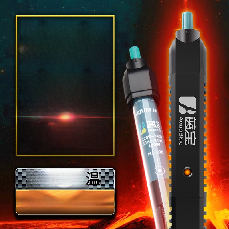 Ohrevná tyč pre akvárium, kvarcové sklo, automatická regulácia teploty s lampou, značka AquaBlue/Blue Treasure, 1 kg