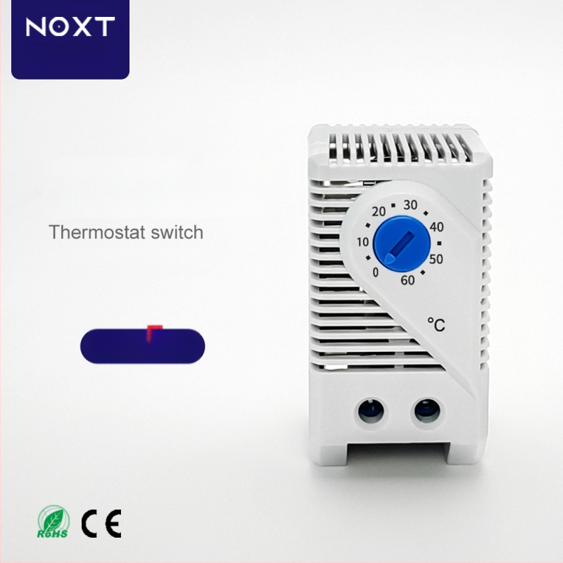 Nastaviteľný termostat pre ventilátor skrine, mechanický regulátor teploty na DIN lištu, 220 V, výstupný signál 10, životnosť 100000