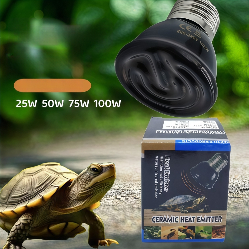 Keramická ohrievacia lampa pre plazy a domáce zvieratá, 25/50/75/100W, hmotnosť 64 g