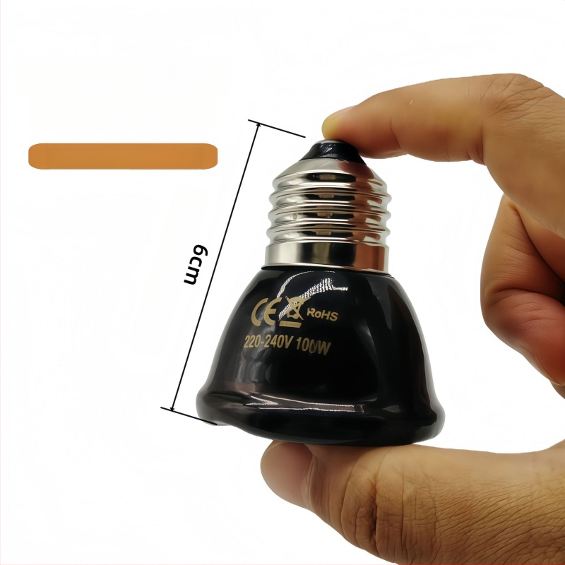 Keramická ohrievacia lampa pre plazy a domáce zvieratá, 25/50/75/100W, hmotnosť 64 g