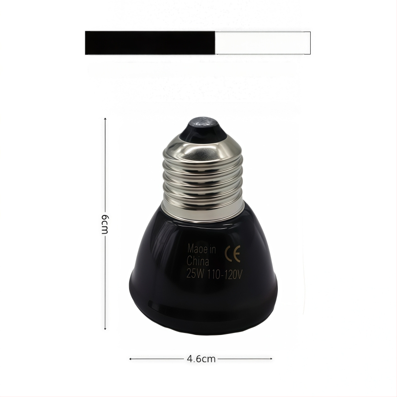 Keramická ohrievacia lampa pre plazy a domáce zvieratá, 25/50/75/100W, hmotnosť 64 g