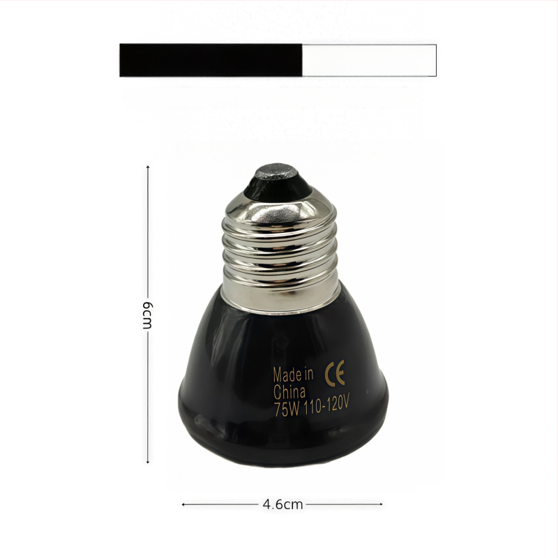 Keramická ohrievacia lampa pre plazy a domáce zvieratá, 25/50/75/100W, hmotnosť 64 g