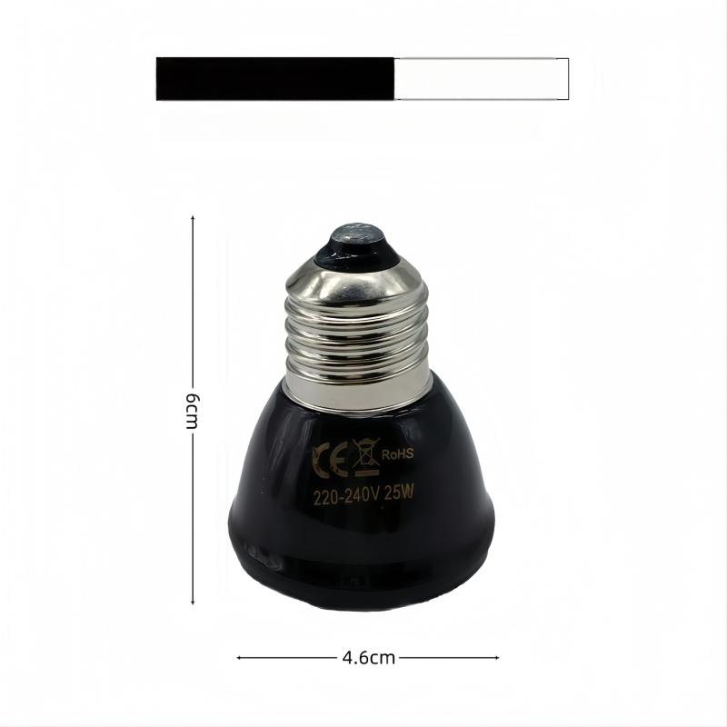 Keramická ohrievacia lampa pre plazy a domáce zvieratá, 25/50/75/100W, hmotnosť 64 g