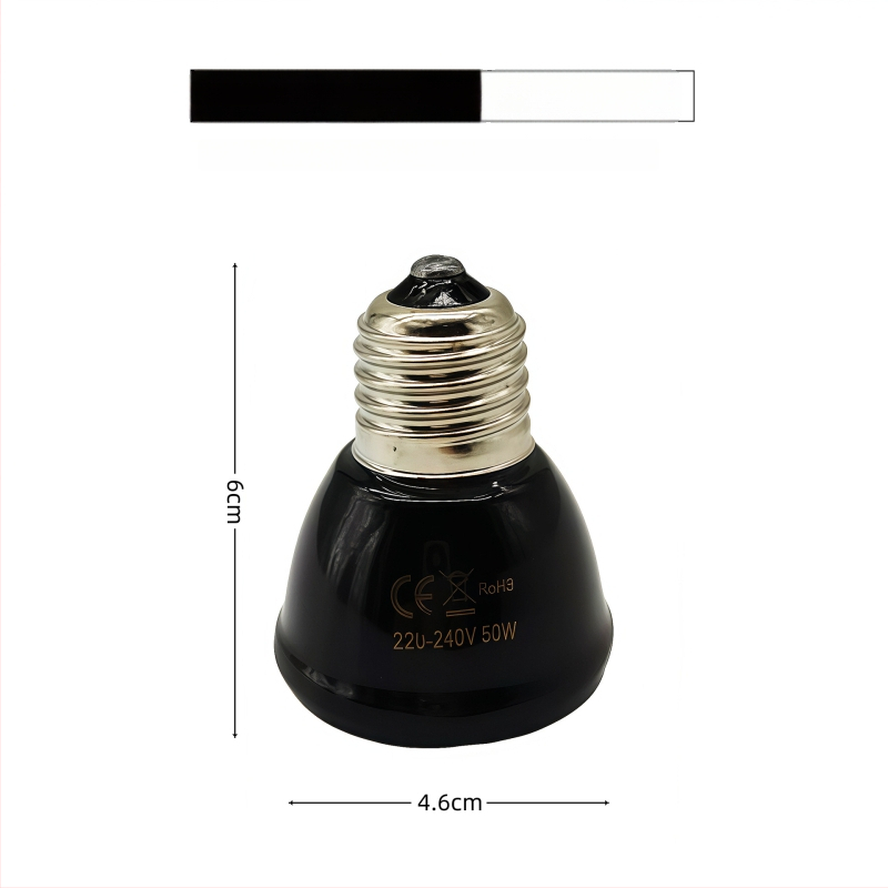 Keramická ohrievacia lampa pre plazy a domáce zvieratá, 25/50/75/100W, hmotnosť 64 g