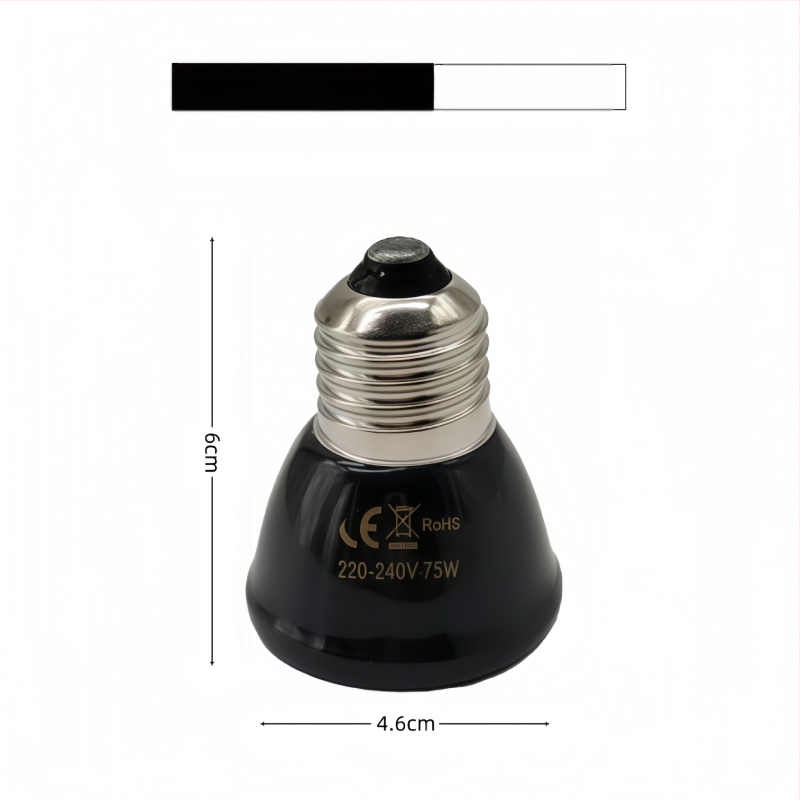 Keramická ohrievacia lampa pre plazy a domáce zvieratá, 25/50/75/100W, hmotnosť 64 g