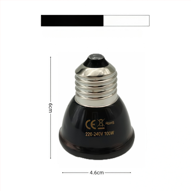 Keramická ohrievacia lampa pre plazy a domáce zvieratá, 25/50/75/100W, hmotnosť 64 g