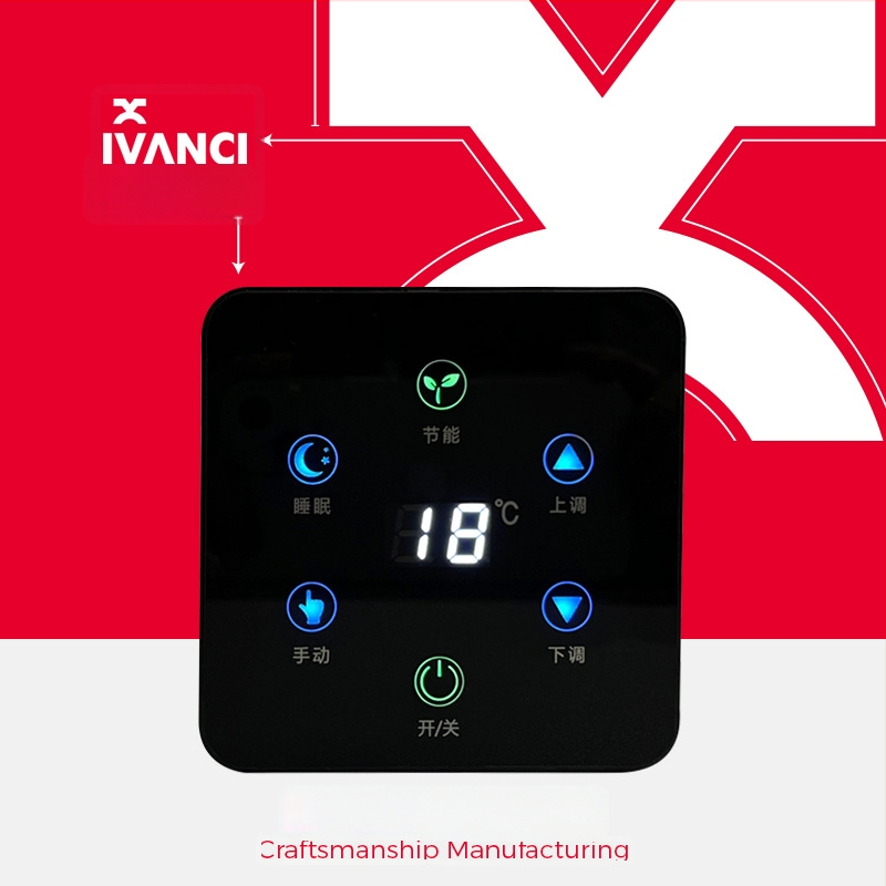 Fansheng Inteligentný panel riadenia podlahového vykurovania s LCD termostatom, ručné inštalácie, AC110-250V, 50/60Hz, veľká obrazovka, riadenie teploty pre vodné podlahové vykurovanie