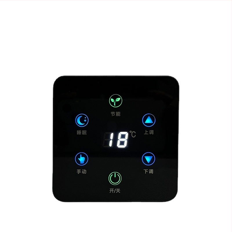 Fansheng Inteligentný panel riadenia podlahového vykurovania s LCD termostatom, ručné inštalácie, AC110-250V, 50/60Hz, veľká obrazovka, riadenie teploty pre vodné podlahové vykurovanie