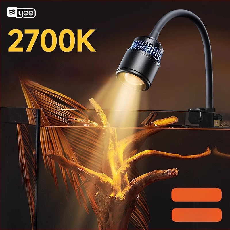 Akvarijná LED klip lampka s nastaviteľným zaostrením (Značka: yee; Výkon: 3W-50W; Hmotnosť: 600g; Materiál: PC s odolnosťou voči plameňom; Funkcia: Osvetlenie)