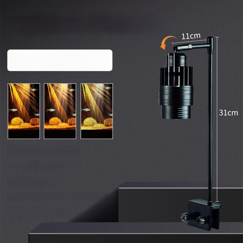 Akvarijná LED klip lampka s nastaviteľným zaostrením (Značka: yee; Výkon: 3W-50W; Hmotnosť: 600g; Materiál: PC s odolnosťou voči plameňom; Funkcia: Osvetlenie)