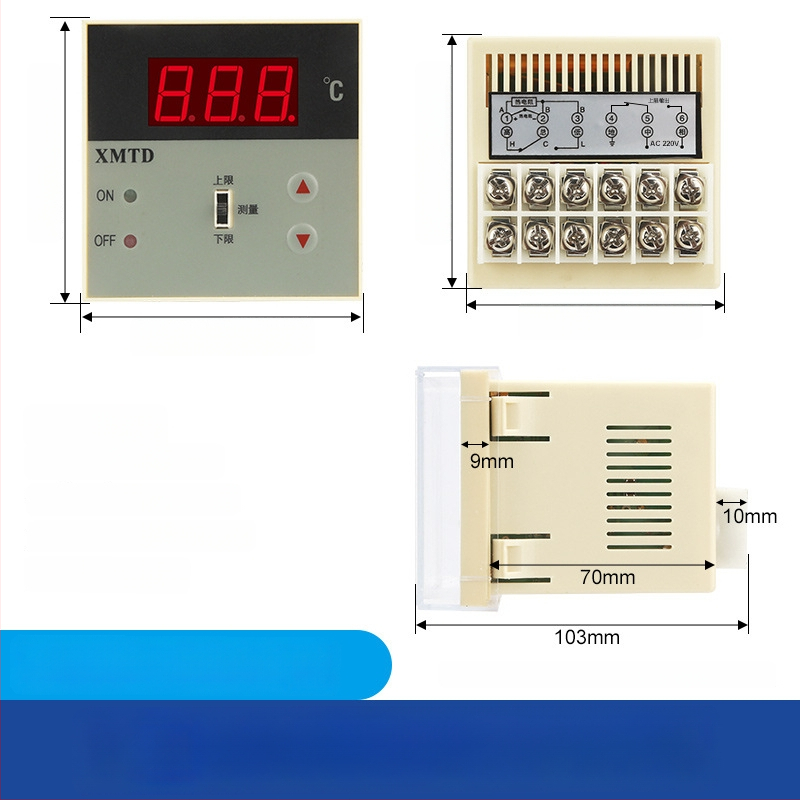Duálny digitálny regulátor teploty s displejom (XMTD2201/2202; pevná montáž; 220V)