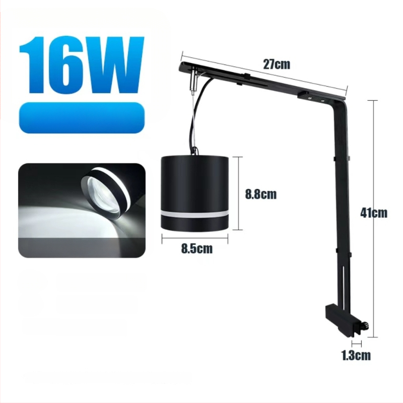 LED klipové svetlo pre akvárium pre rastlinné nádrže, hliníková zliatina, 16W, svetlo podporujúce rast, značka Yikeda