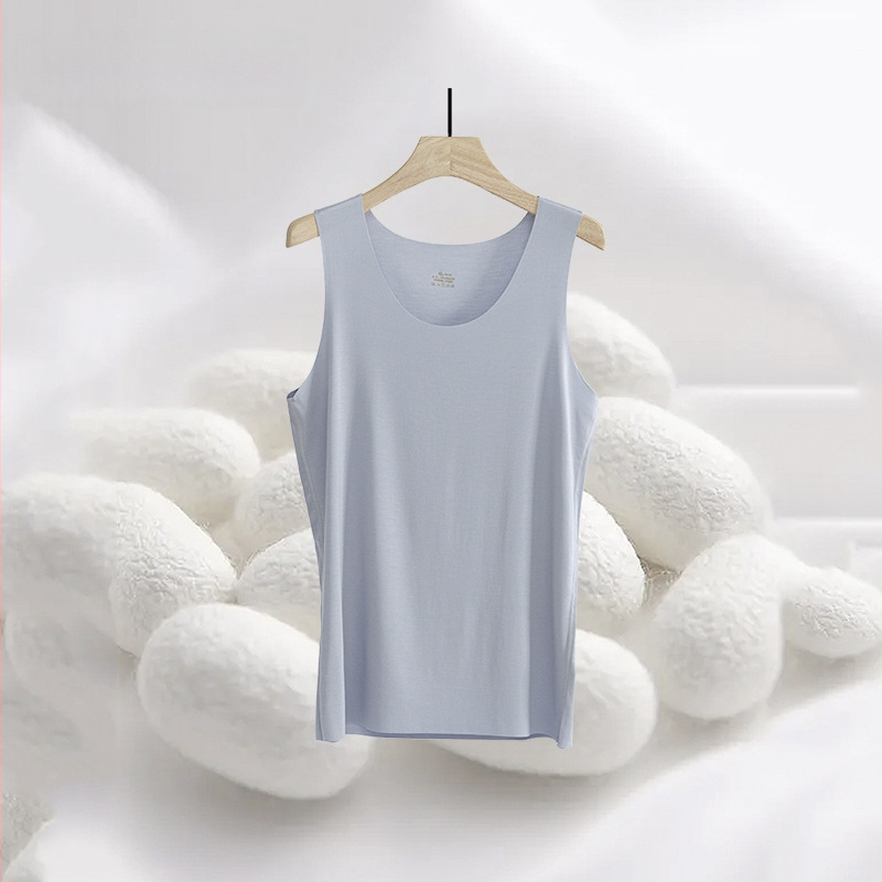 Pánske bezšvové tielko z modalového vlákna, 70–80% modal, elastické, antibakteriálne, letné ultra tenké