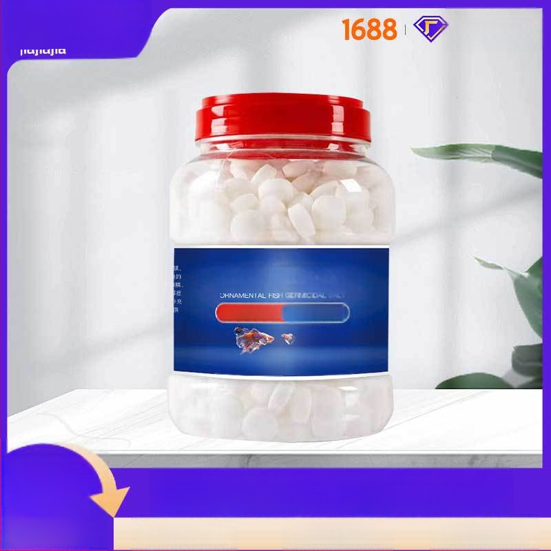 Sterilizačná soľ pre okrasné ryby v akváriu — čistenie vody, morská soľ, minerálna soľ pre chov koi