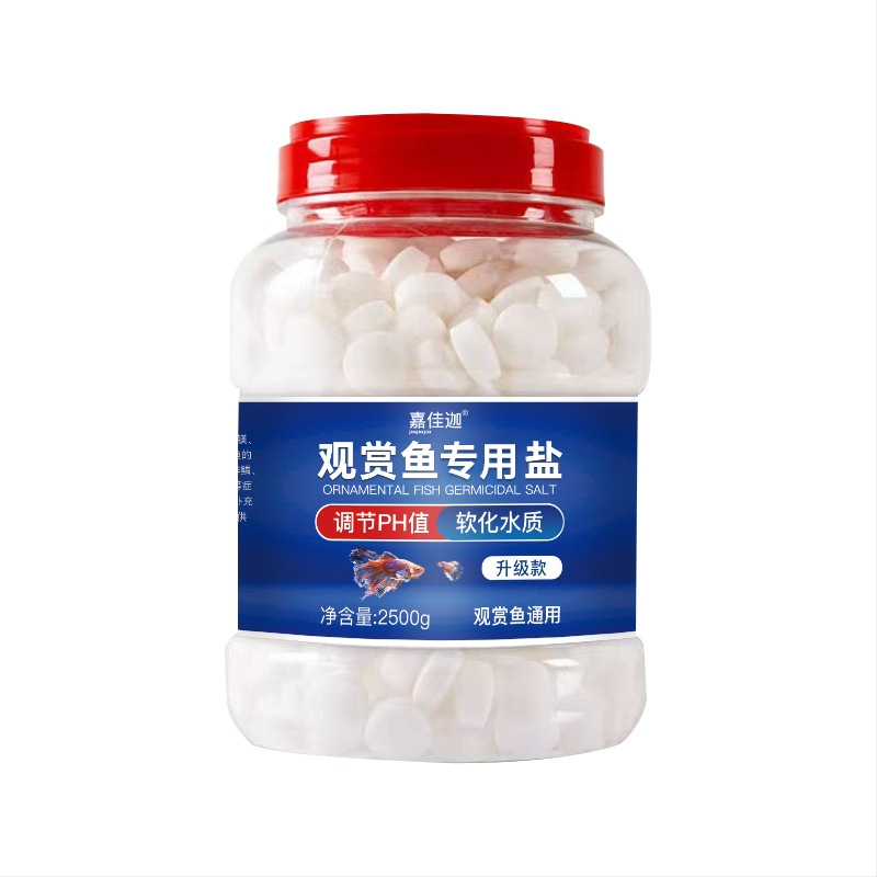 Sterilizačná soľ pre okrasné ryby v akváriu — čistenie vody, morská soľ, minerálna soľ pre chov koi