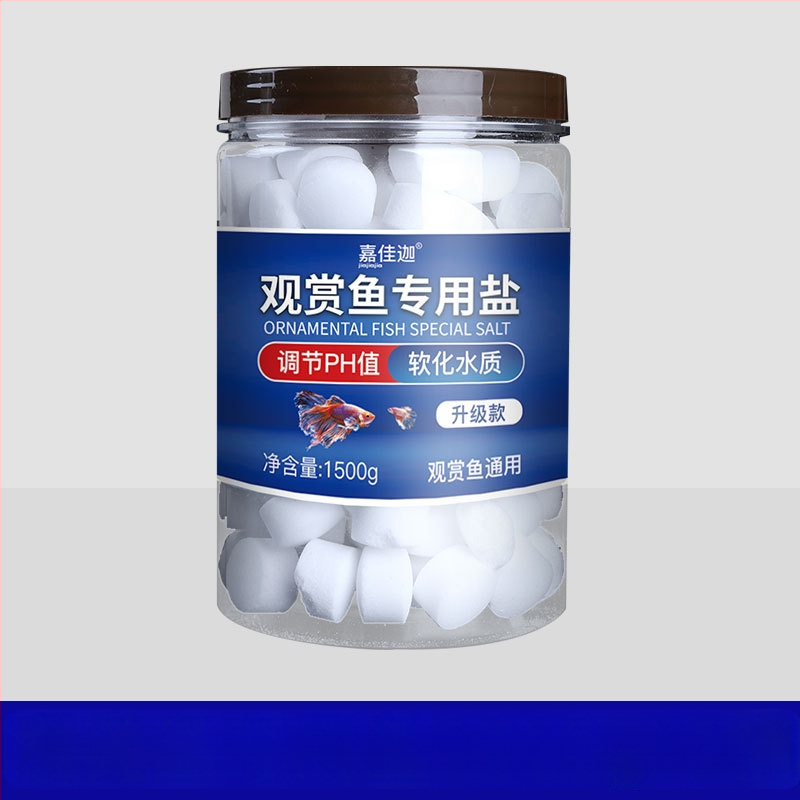 Sterilizačná soľ pre okrasné ryby v akváriu — čistenie vody, morská soľ, minerálna soľ pre chov koi