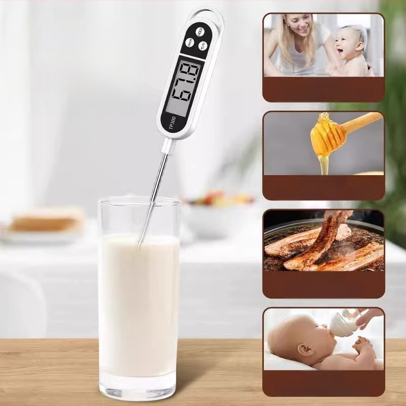 Teplomer na potraviny s sondou – vysoká presnosť, vhodný pre detské mlieko, kuchyňu, teplotu oleja a vody