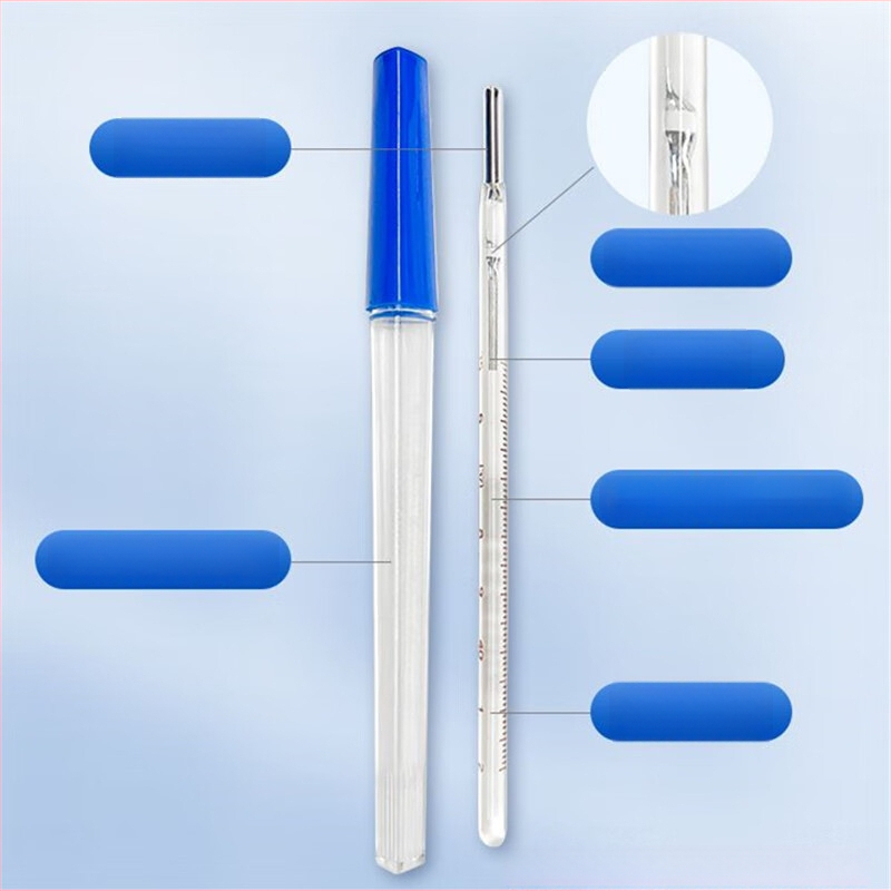 10 kusov trojuholníkový teplomer s ortuťou, model CRW23A, pre dojčatá a dospelých