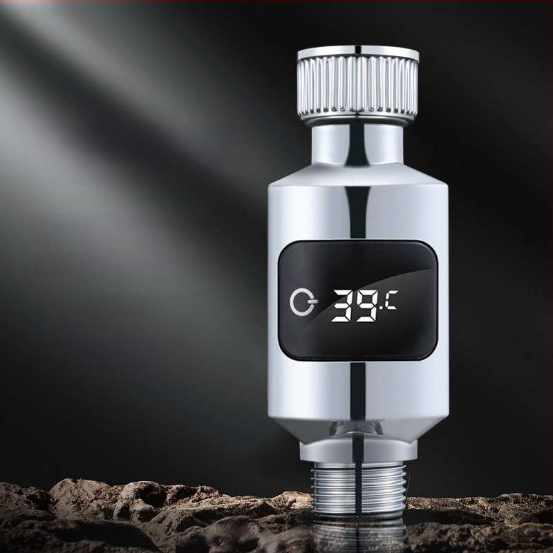 Vodný teplomer na kúpanie dieťaťa a detskú sprchu — Sprchový teplomér; Meranie teploty vody na kohútiku; Vizual LED displej