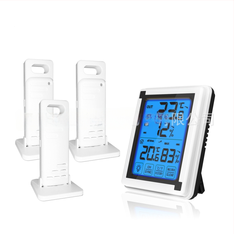 Bezdrôtový vnútorný/vonkajší teplota a vlhkosť meradlo s veľkou HD obrazovkou, rozlíšenie 0,1°C, meteorologická stanica